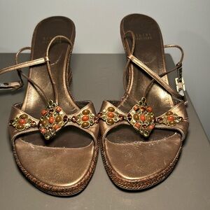 STUART WEITZMAN
Leather Printed Gladiator Sandals